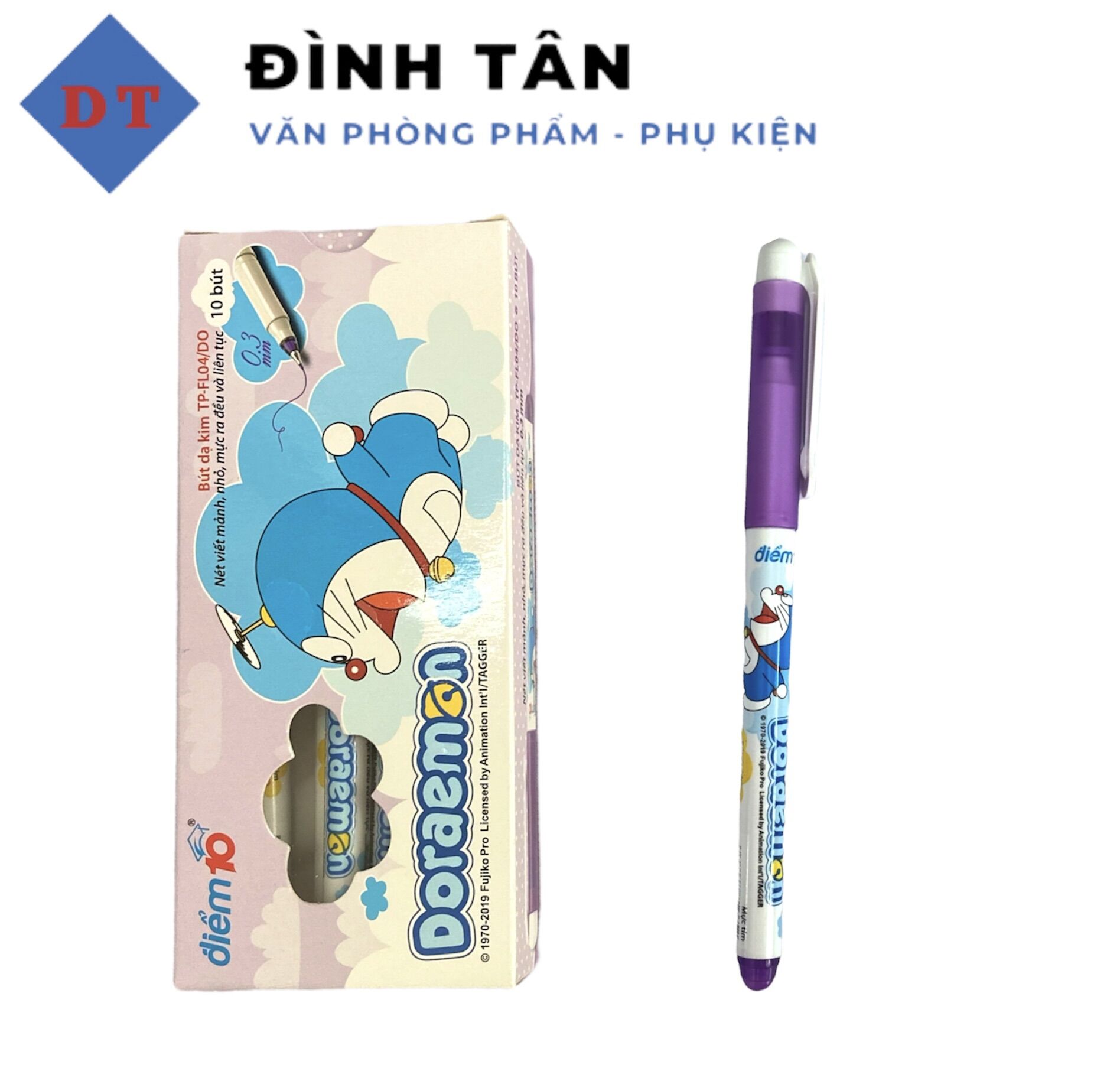 Bút Lông Kim Thiên Long Doaremon FL-04/DO Tím