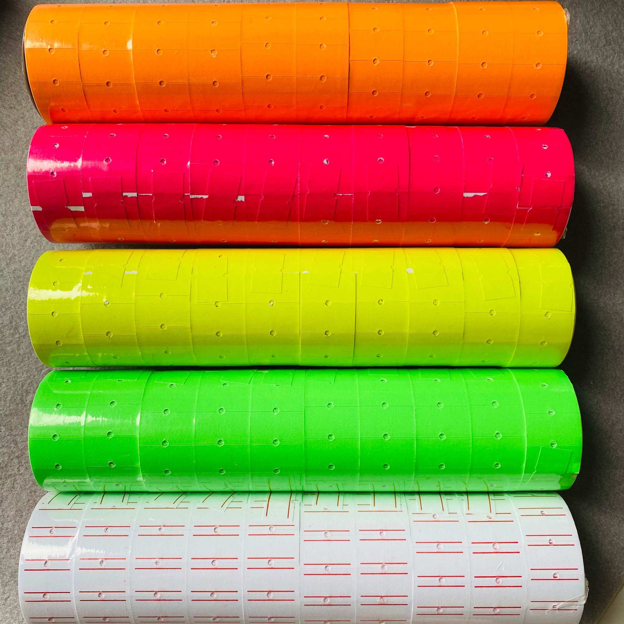 Tree of 10 Rolls of Stickers with Price