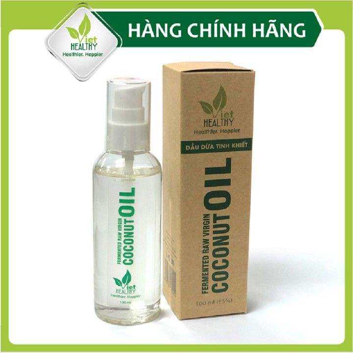 Dầu dừa nguyên chất Viet Healthy 100ml, dầu dừa Viet Healthy, dầu dừa tinh khiết lên men tươi lạnh Viethealthy