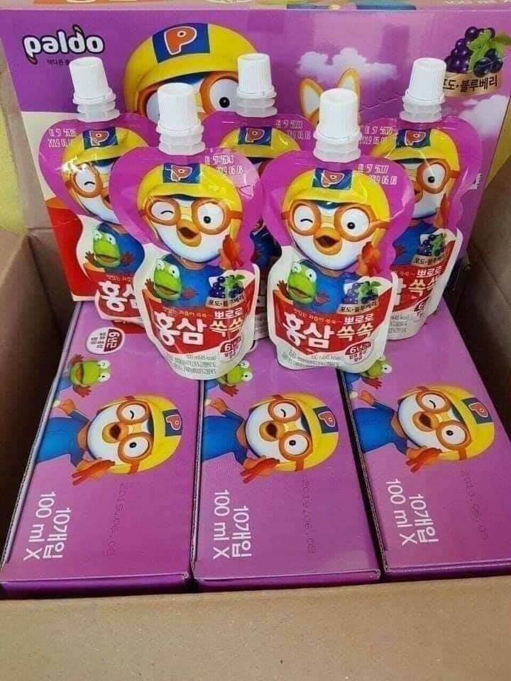 NƯỚC HỒNG SÂM HOA QUẢ PALDO PORORO