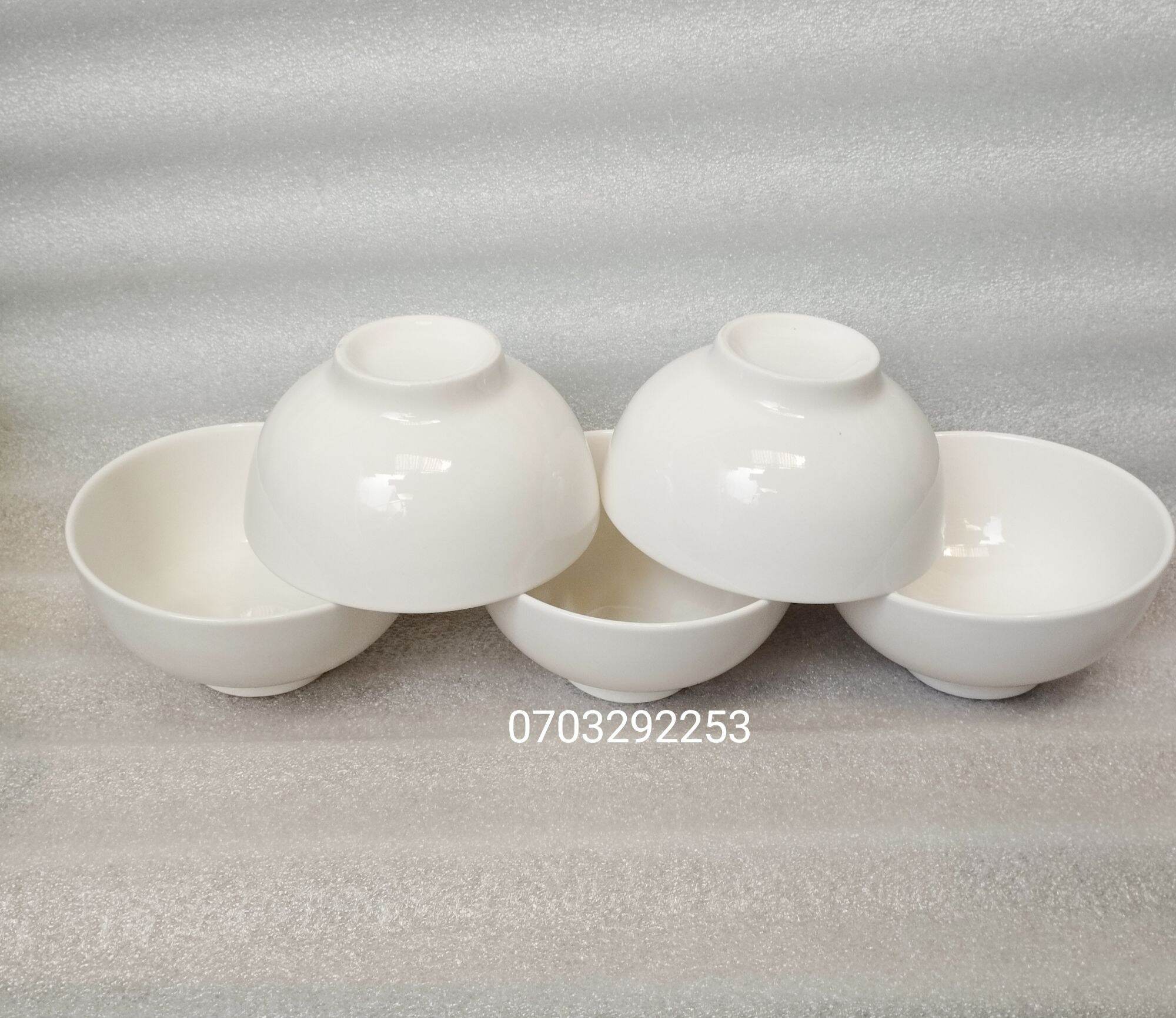 Combo 6 chén cơm sứ trắng 11cm