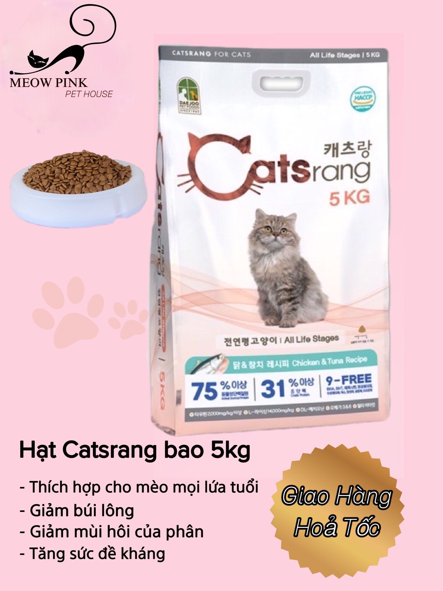 Hạt catrang bao 5kg- date moi