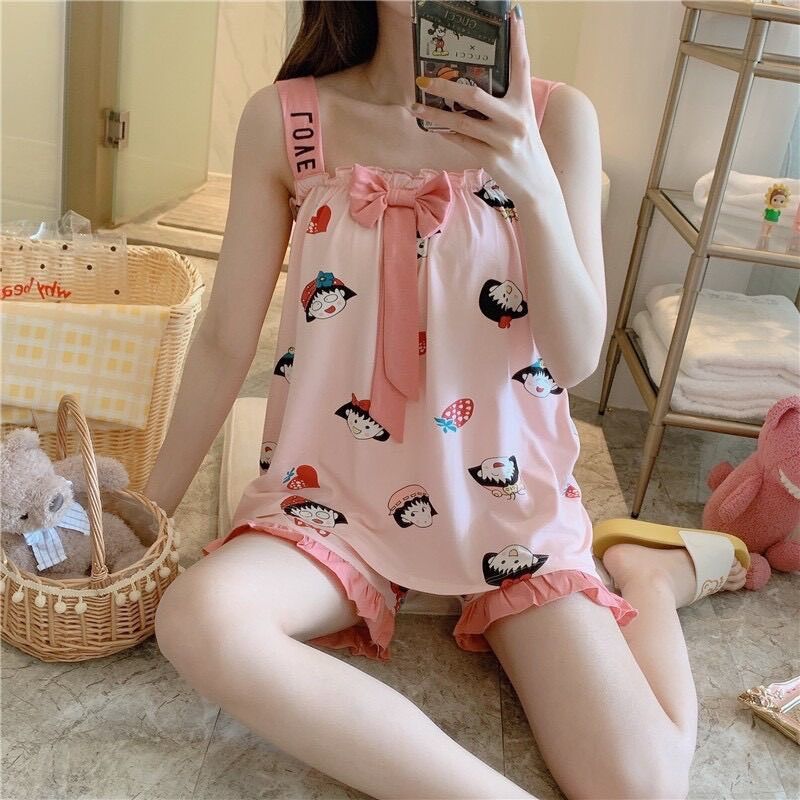 Bộ đồ ngủ bầu đẹp - Bộ ngủ 2 dây hình thú ngộ nghĩnh cute siêu đẹp đẹp BC11