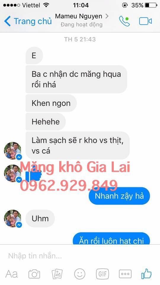 Măng khô Gia Lai (măng le đặc sản) 250gr