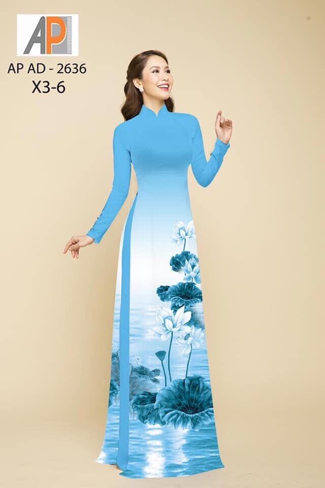 Vải áo dài in hoa sen
