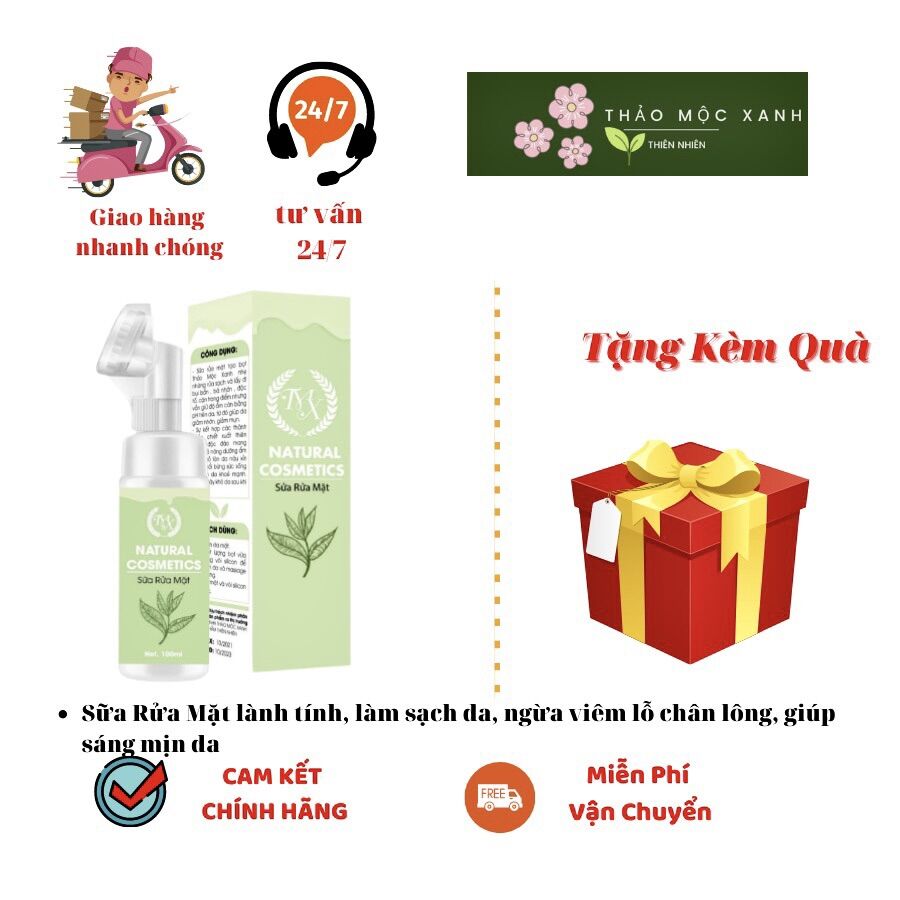 Sữa rửa mặt thảo mộc xanh 3 in 1