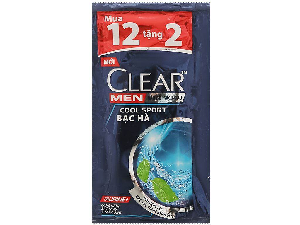 Sét 50 Gói Gội Clear Men Bạc Hà Mát Lạnh