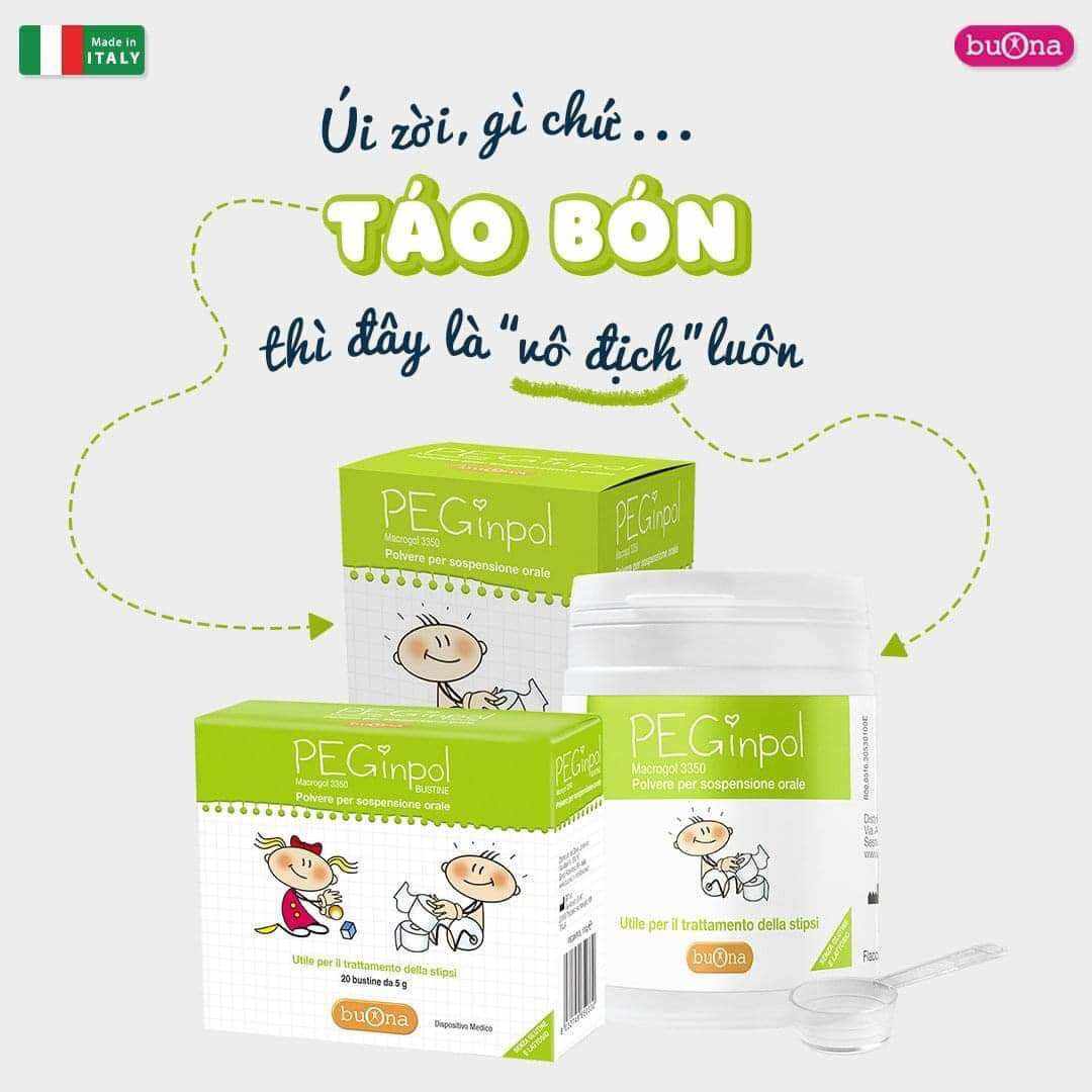 Bột nhuận tràng  cho trẻ em DẠNG GÓI PEGINPOL GIẢM TÁO BÓN CẤP VÀ MÃN TÍNH