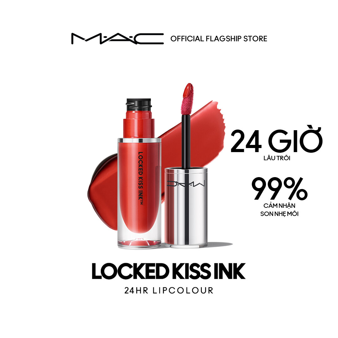 [ƯU ĐÃI 15-17.6] Son kem siêu lì Locked Kiss Ink 24H Lipcolour lên màu chuẩn sắc nhẹ môi và không trôi. 