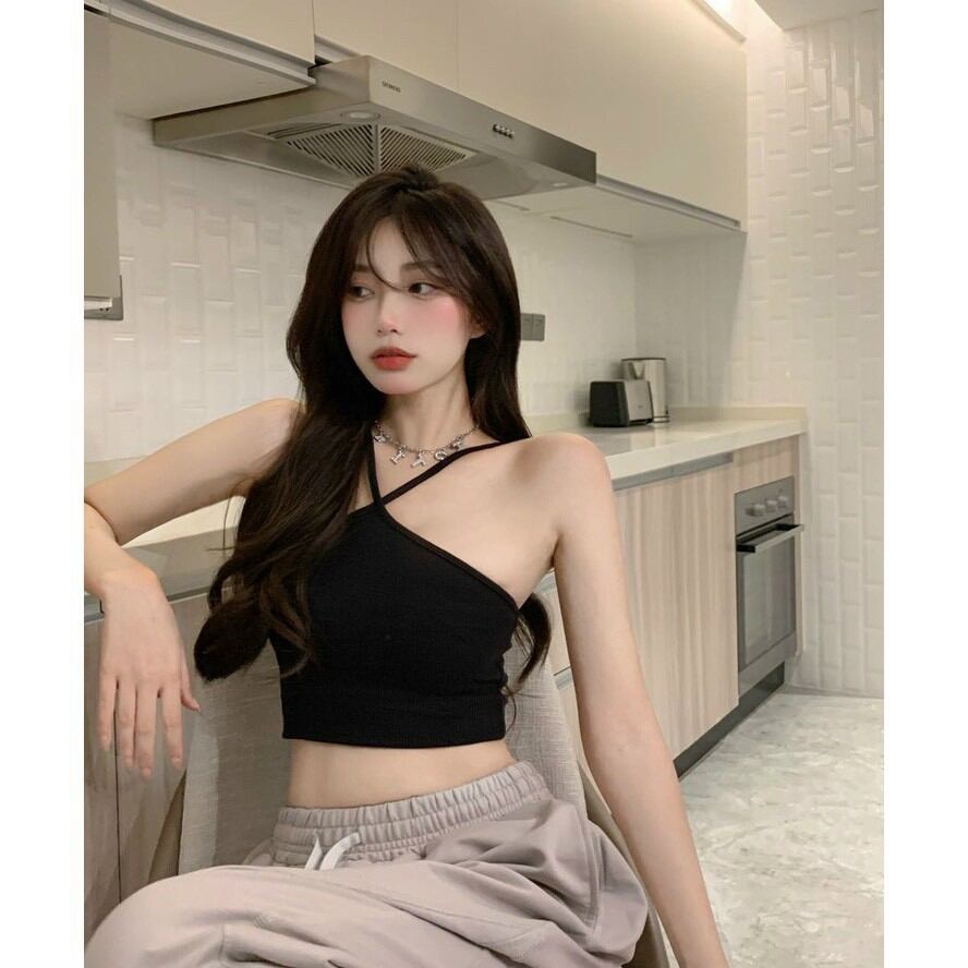 ÁO KIỂU CỔ DÂY YẾM ÁO CROPTOP FORM 45KG(C)