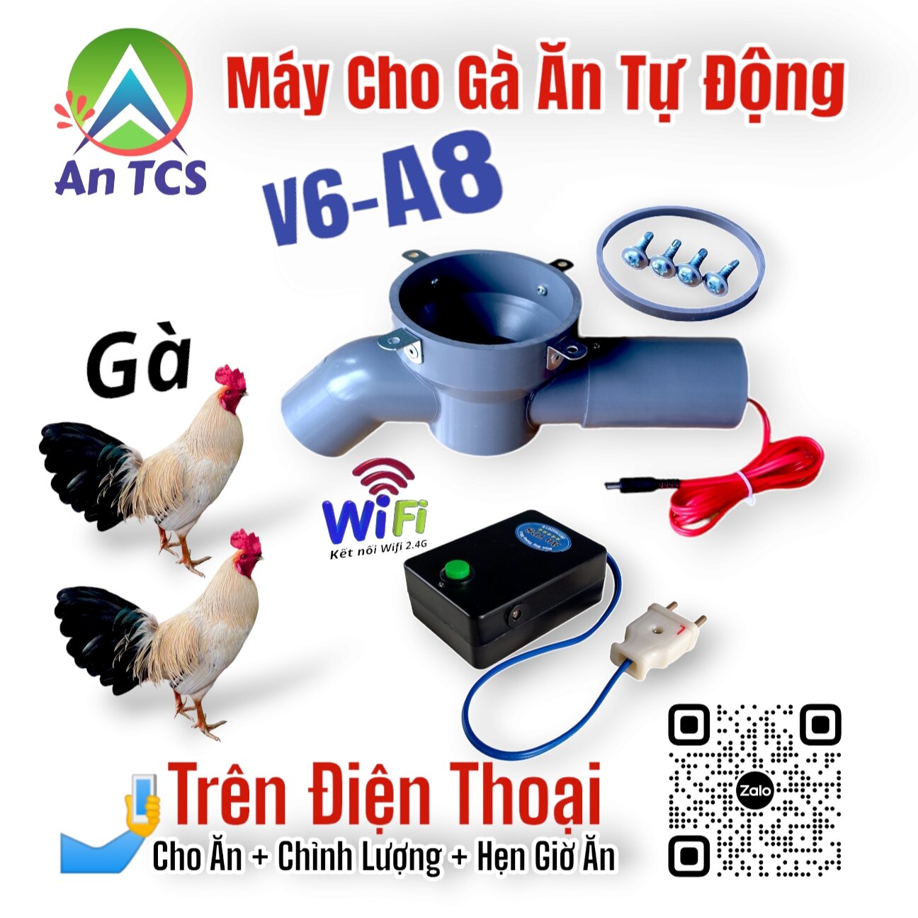 máy cho heo ăn tự động wifi AN TCS