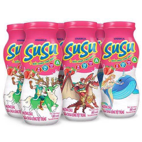 COMBO 2 LỐC (12 CHAI) SỮA CHUA UỐNG SU SU LOẠI 80ML