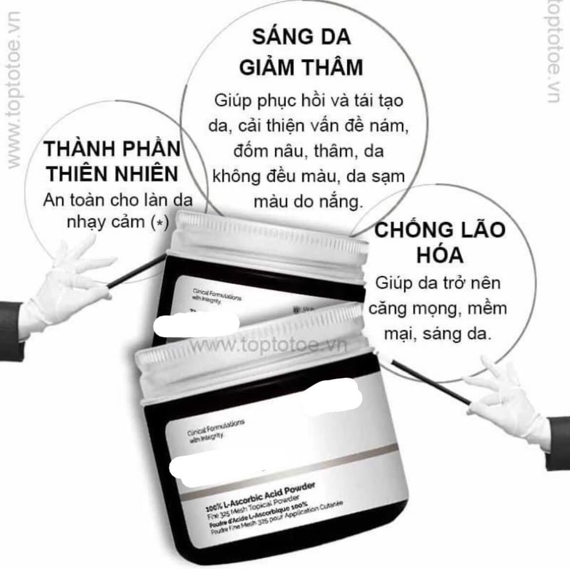 Bột tắm trắng body vitamin C TO
