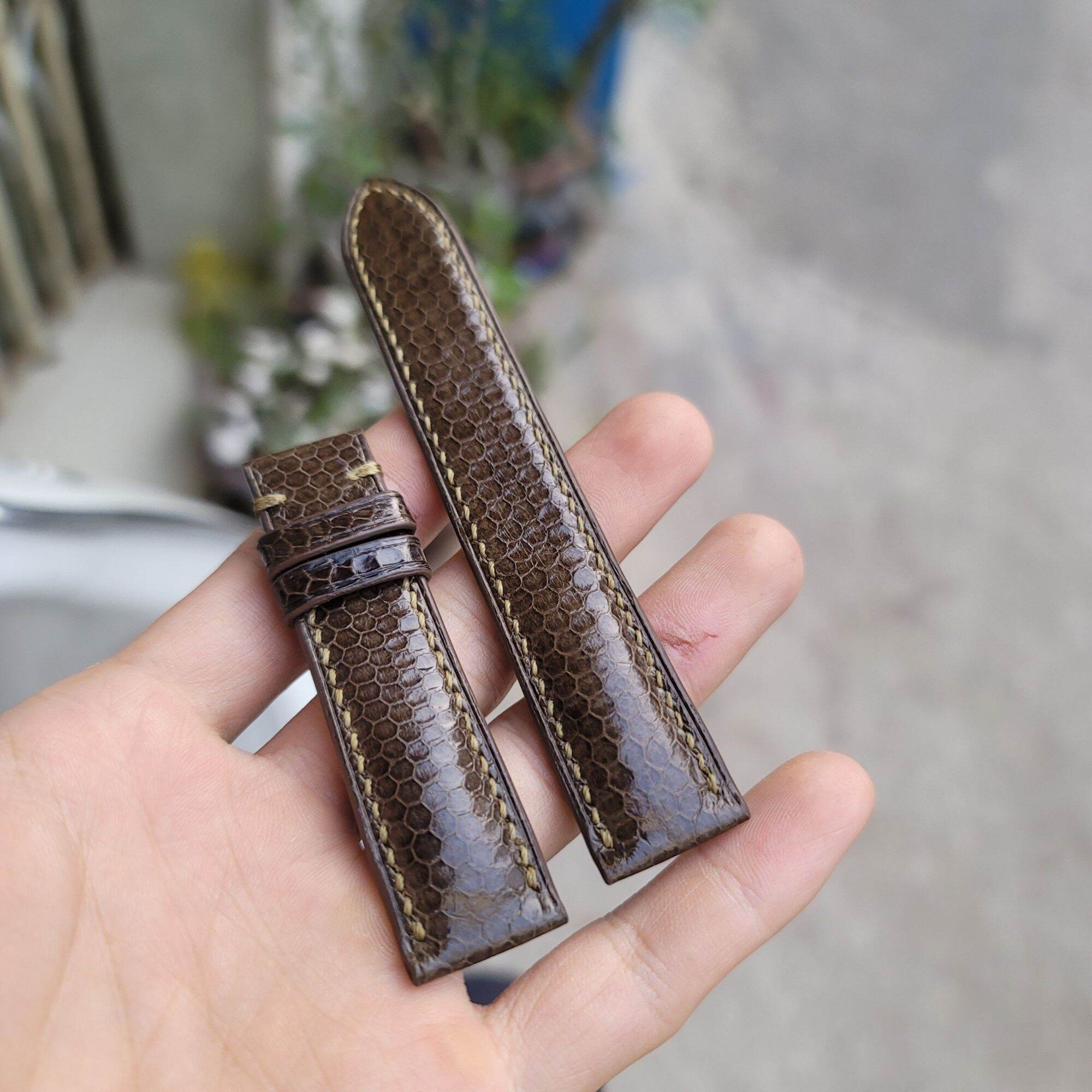 Handmade - Dây đồng hồ da rắn biển