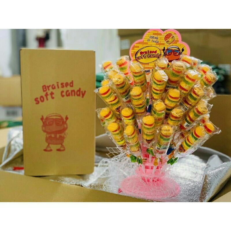 Kẹo dẻo hamburger 1 cây 60 que thơm ngon