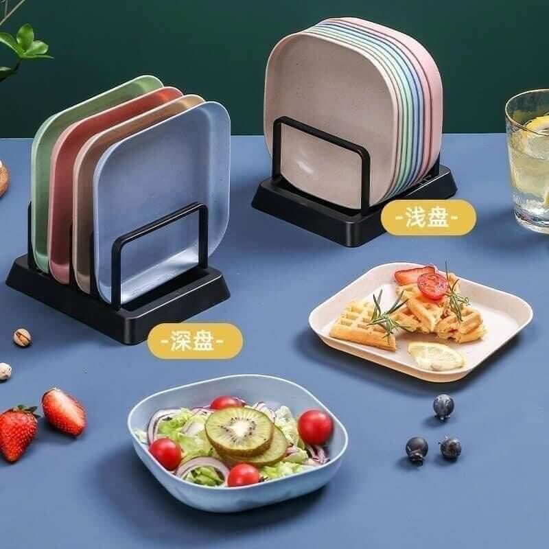 Sét 8 đĩa nhựa lúa mạch