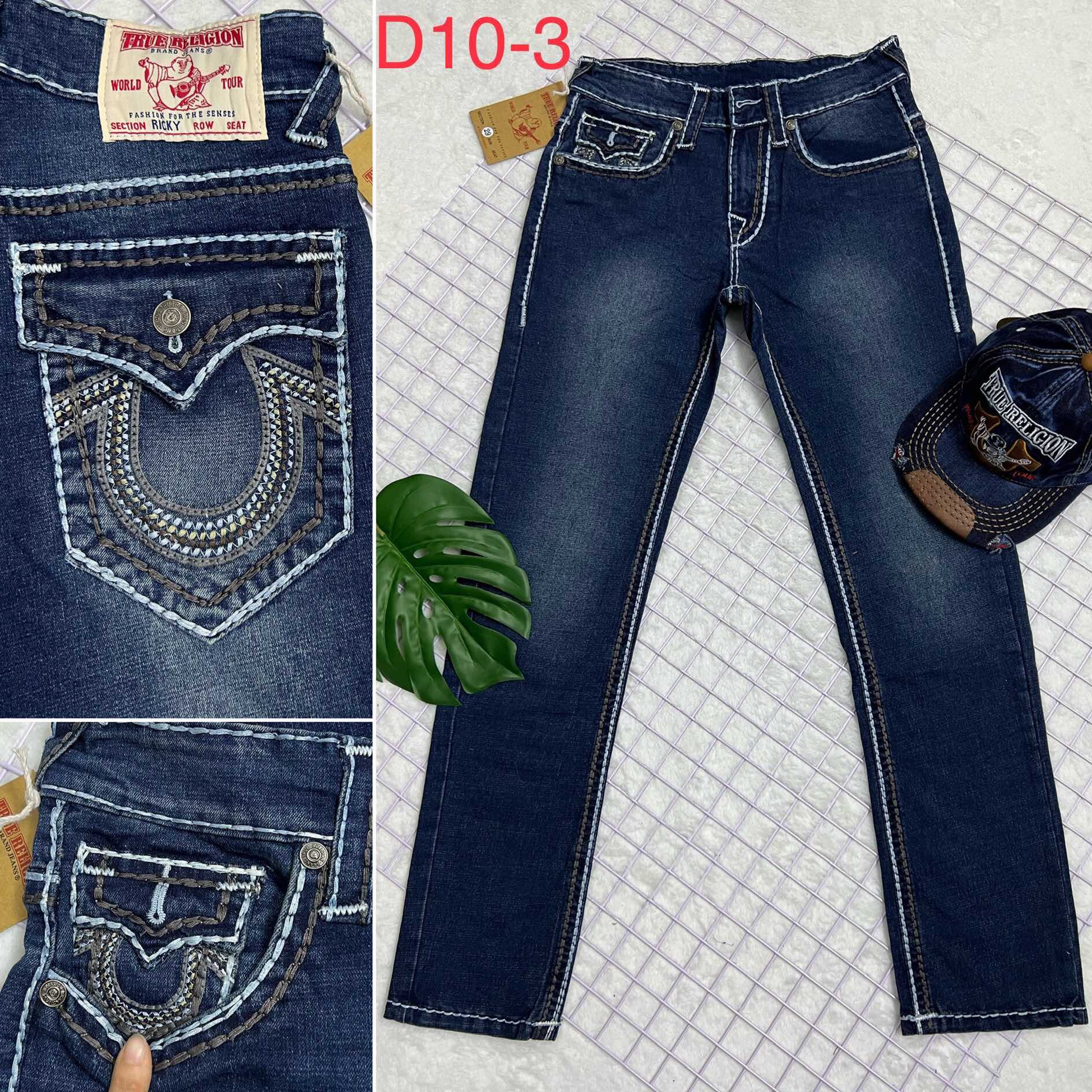 Quần jeans nam nắp túi chỉ nổi