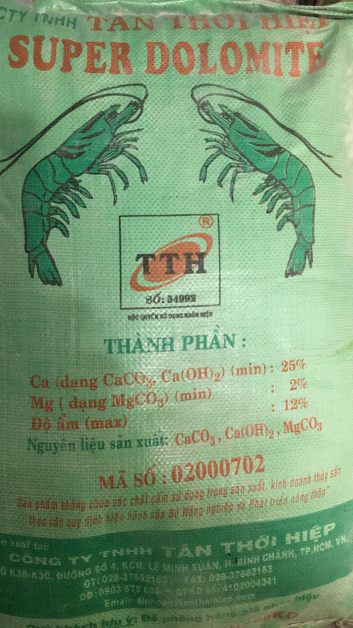Vôi Dolomite dùng nuôi ốc bưu và xử lý nước trong ao, dùng trong nông nghiệp