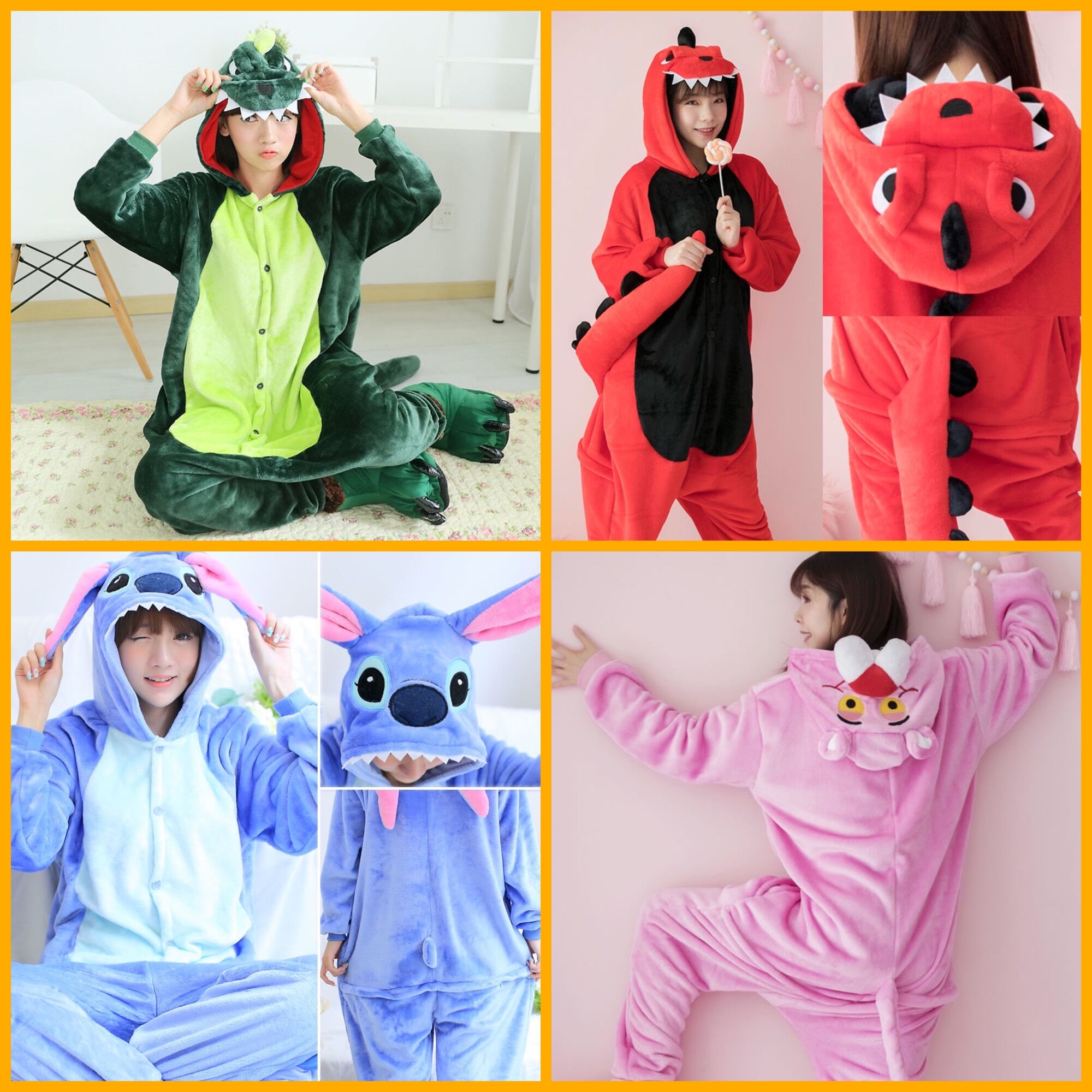 Bộ đồ cosplay khủng long xanh , khủng long đỏ chất liệu miniso siêu đẹp