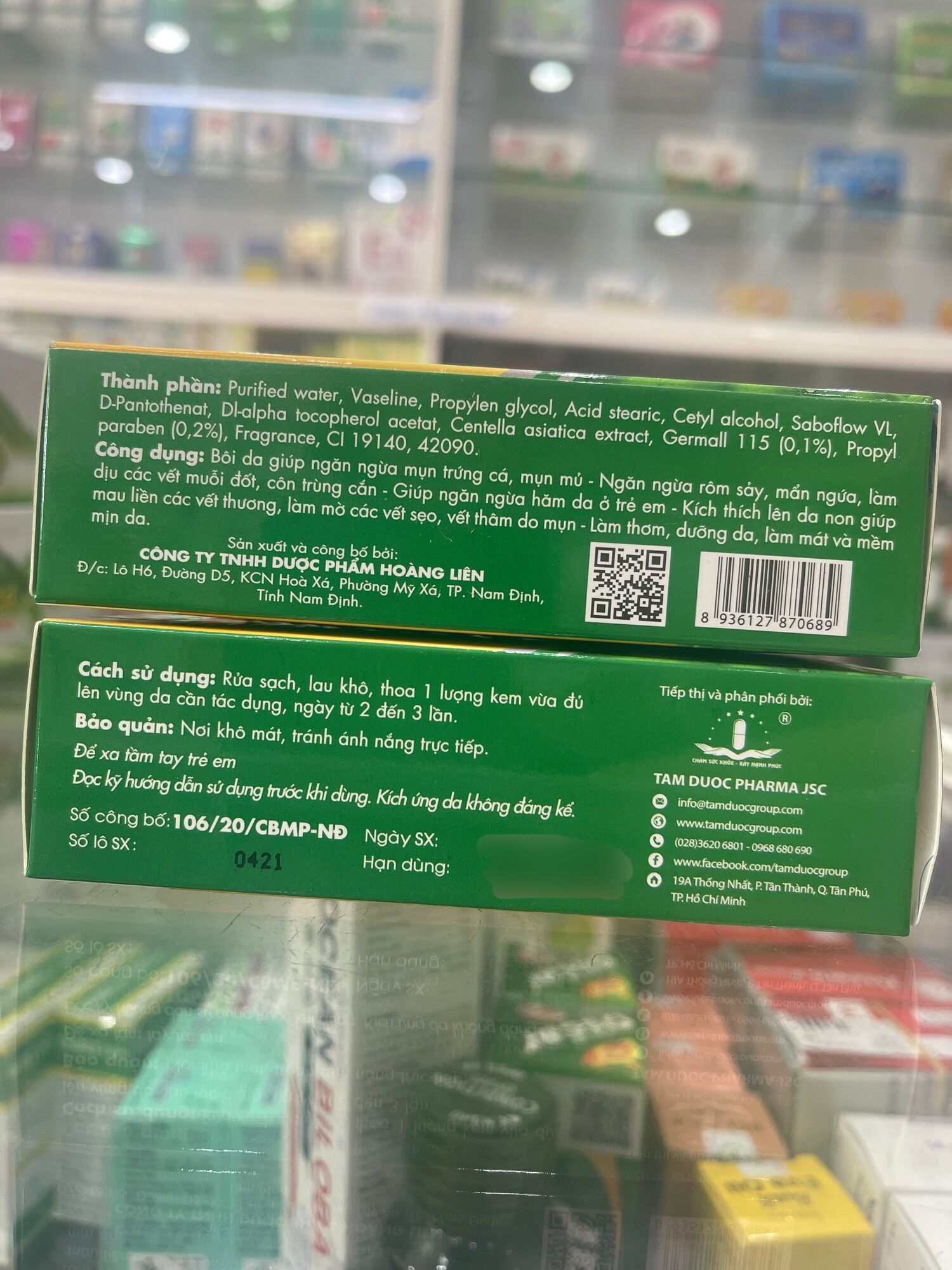 Kem bôi da tinh chất rau má Themaz - 20gram