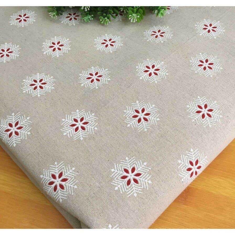 Vải bố/vải canvas họa tiết hoa tuyết