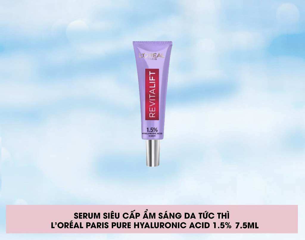 [HCM](mini size 7.5ml) Serum siêu cấp ẩm sáng da LOreal Paris pure Hyaluronic Acid 1.5%