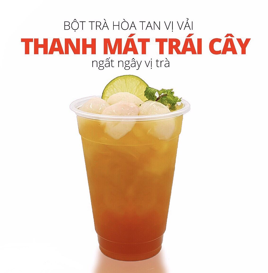 (Gói 1kg)Trà Vải Hòa Tan. PHA SẴN SIÊU NHANH, thơm ngon đúng vị.