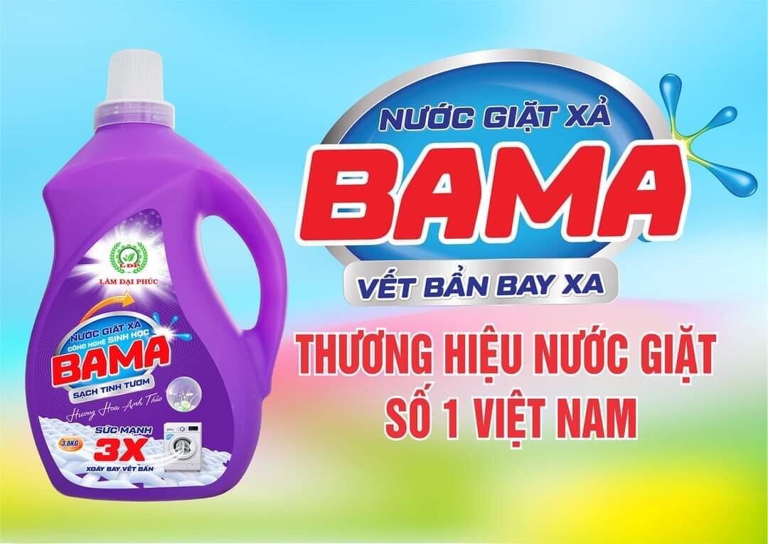 Nước giặt xả 2 in 1 bama 3.6kg, của công ty lâm đại phúc