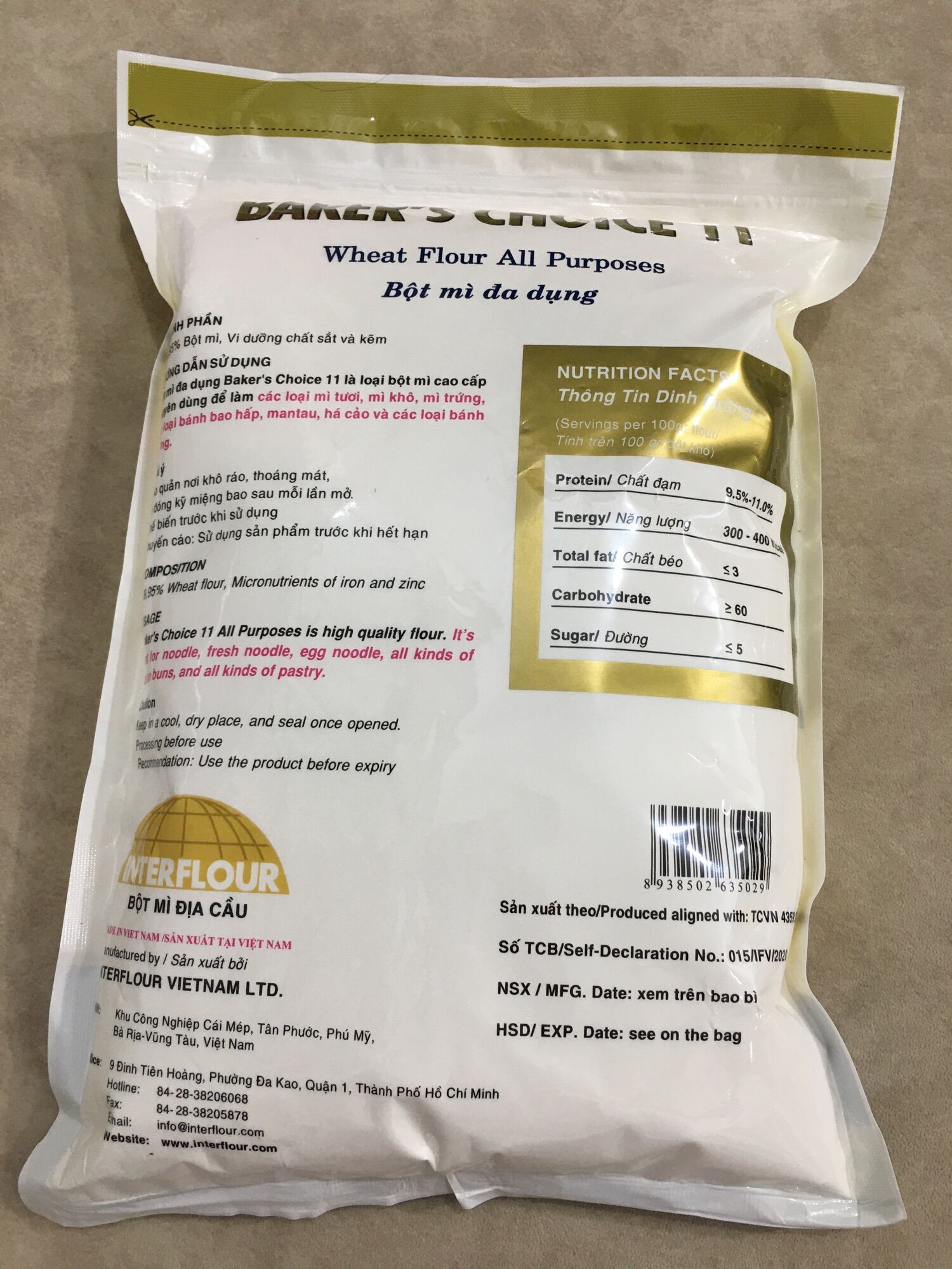 Bột mì số 11, bột mì bakerchoi 11