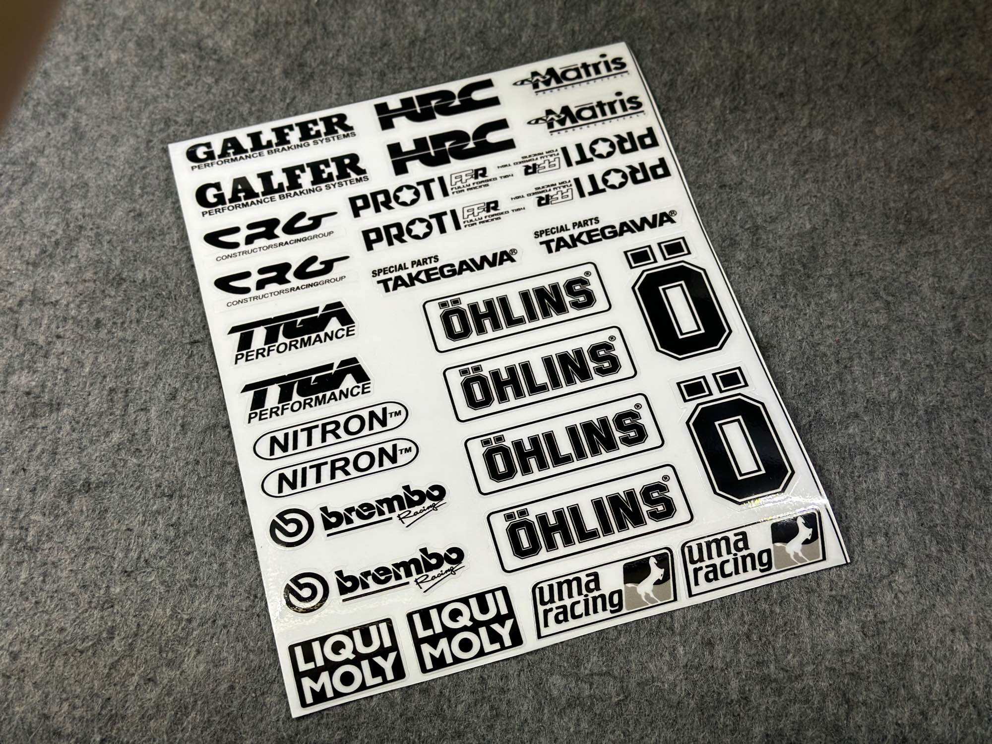 Tem sticker trắng đen trong suốt dán trang trí xe