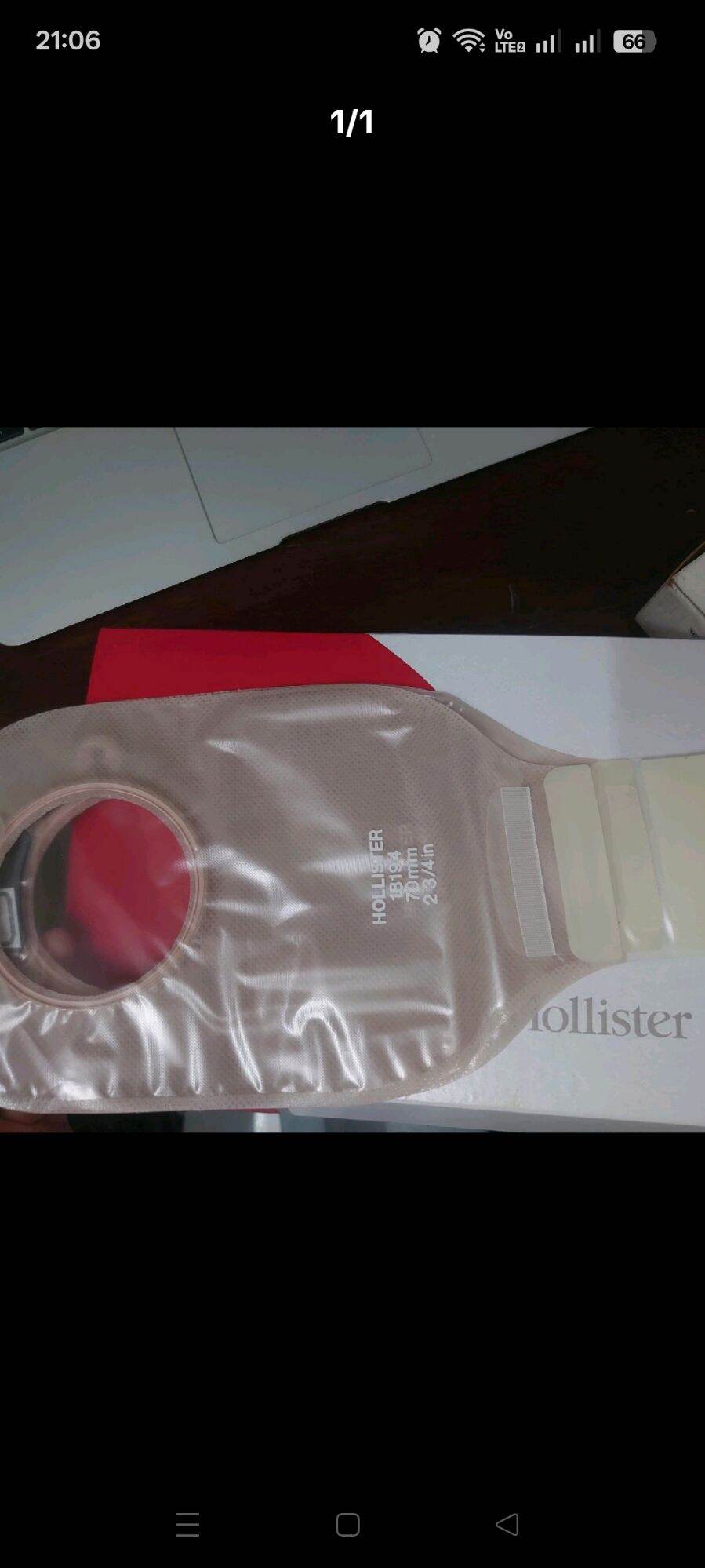 Túi phân hậu môn nhân tạo 2 mảnh Hollister (70mm) 18194 khử mùi