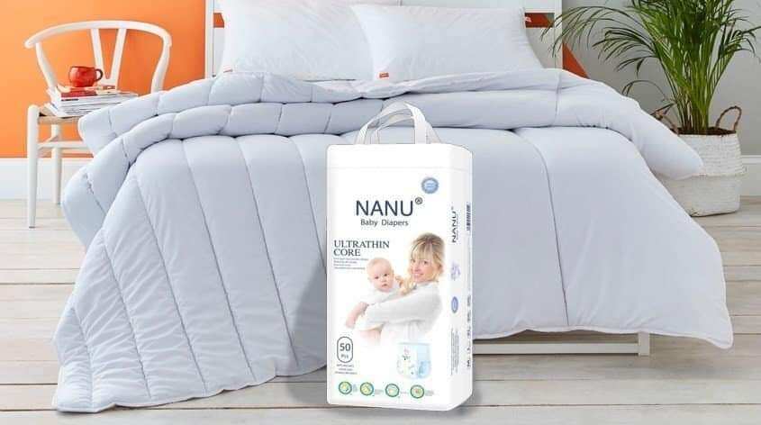 [Tặng 1 miếng mặt nạ nhau thai cừu] Bỉm Nanu mềm, mỏng thấm hút được 700ml phù hợp cho bé tiểu vừa tiểu ít