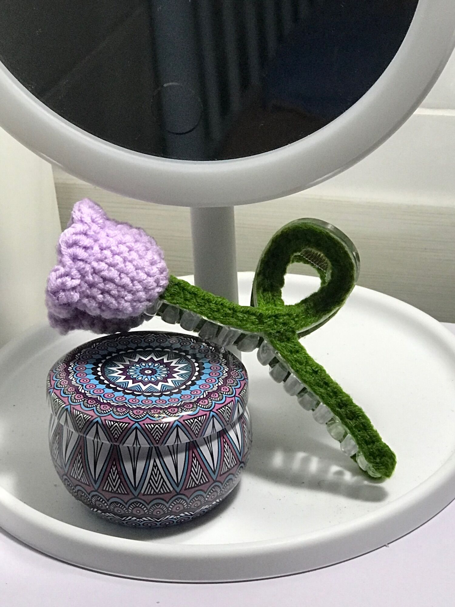 Kẹp tóc càng cua handmade. tulip hair claw