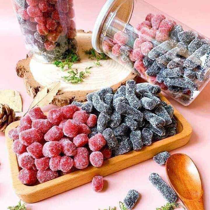 Kẹo dâu tây mix dâu tằm hủ 500g