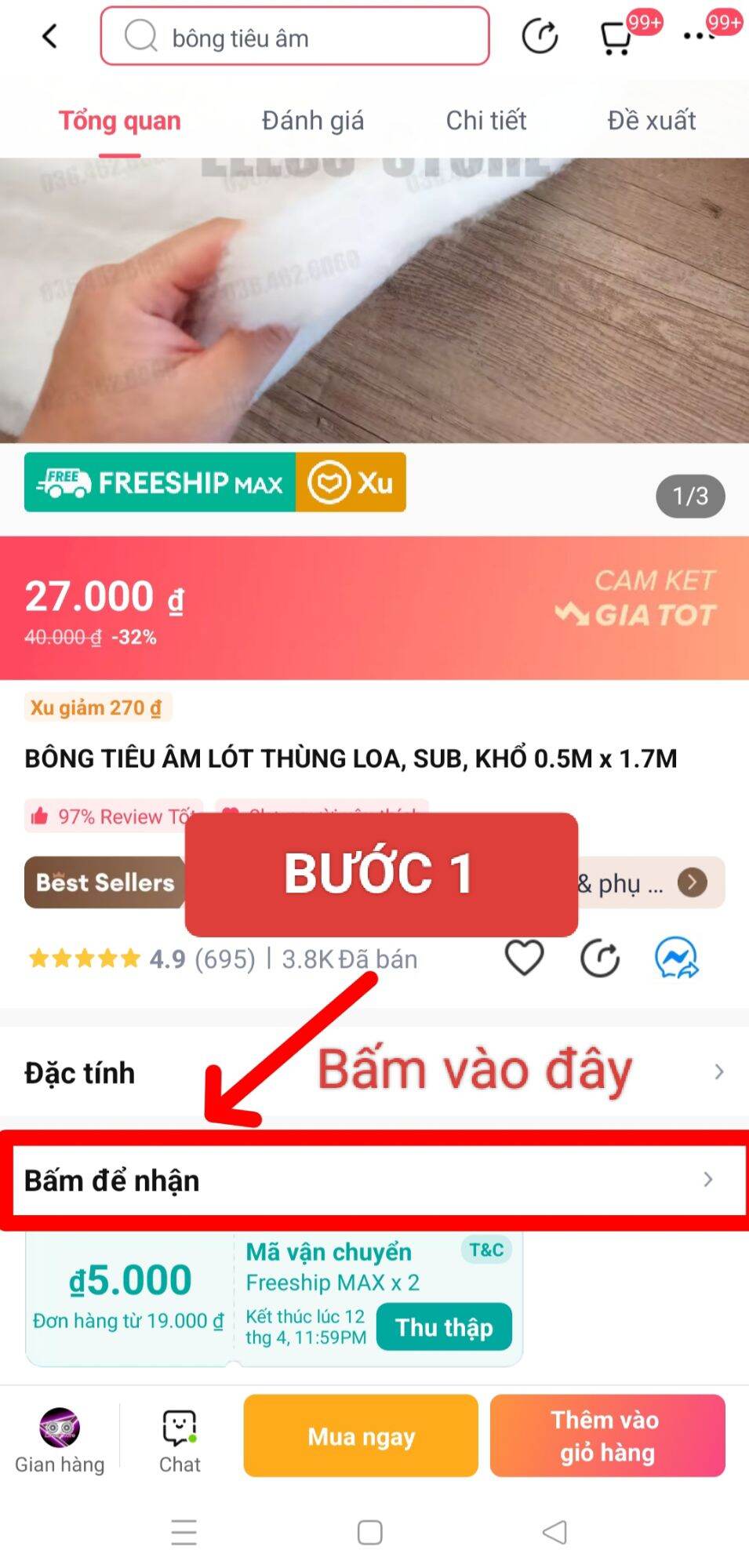 Bông Tiêu Âm Thùng Loa, Sub, Khổ 2m x 1m7
