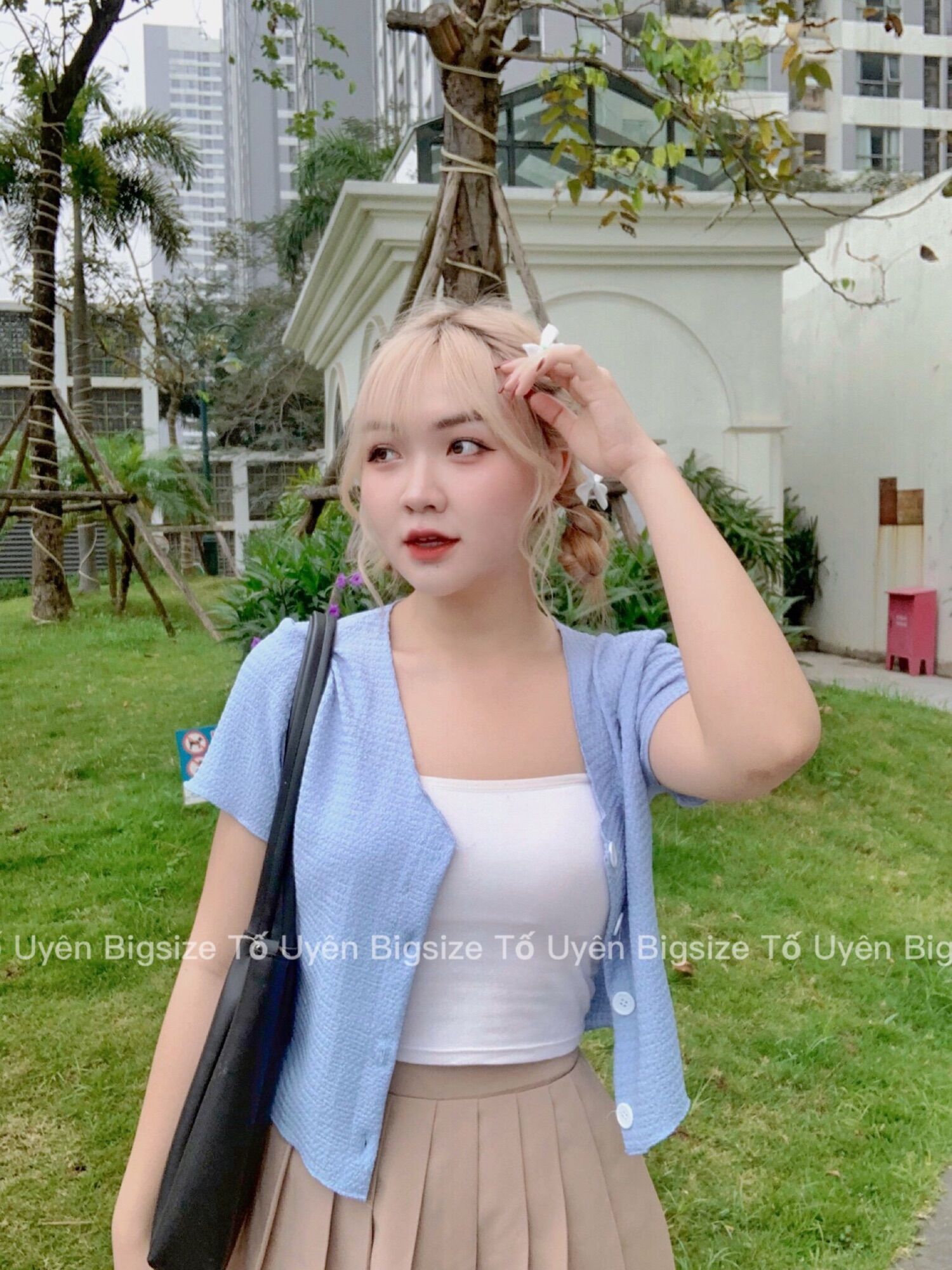 (T.U Bigsize 50-80kg) Áo Croptop 4 Khuy Phong Cách Ulzzang #34