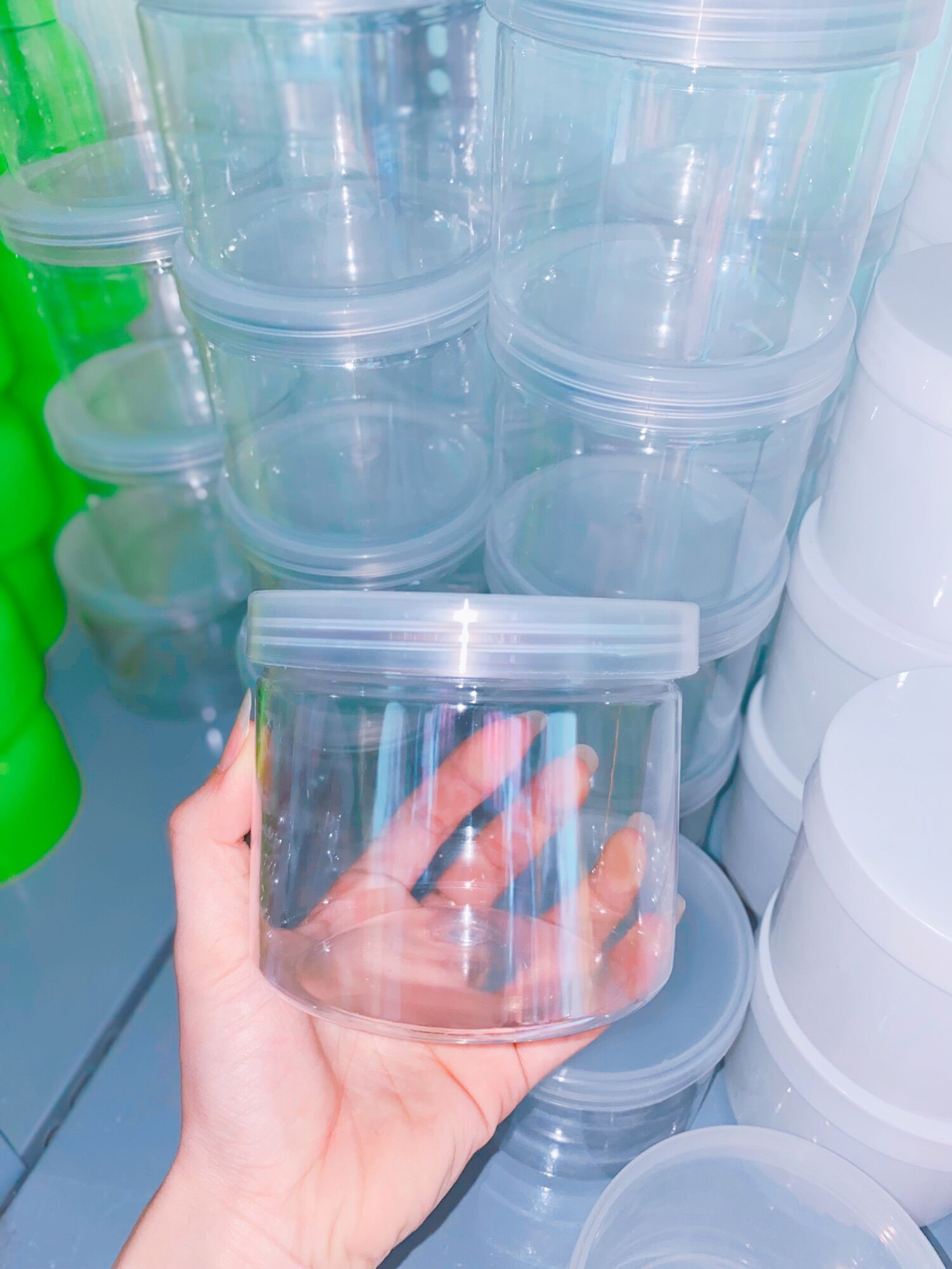 Lẻ hủ nhựa pet đựng kem 500g trong suốt