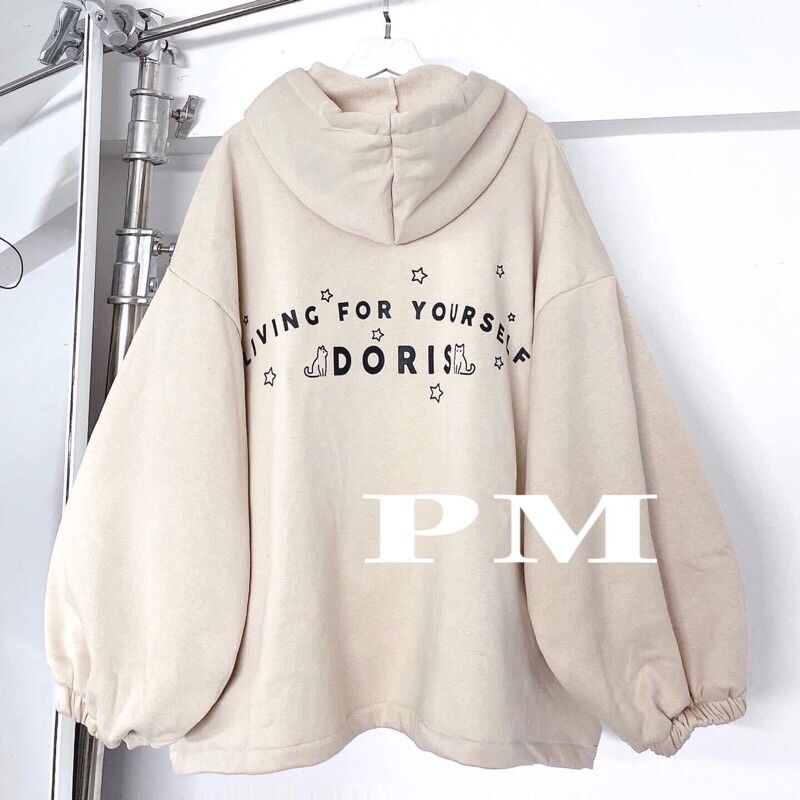 ÁO NỈ, ÁO HOODIE CÓ KHÓA CHUN TAY LÔ GÔ MÈO HAI MÀU ĐEN BE ẤM ÁP THỜI TRANG BEN TREND SHOP