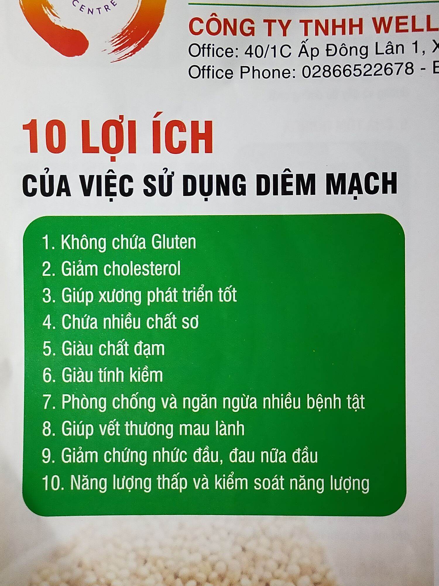Hạt diêm mạch quinoa trắng/ 3 màu 500g