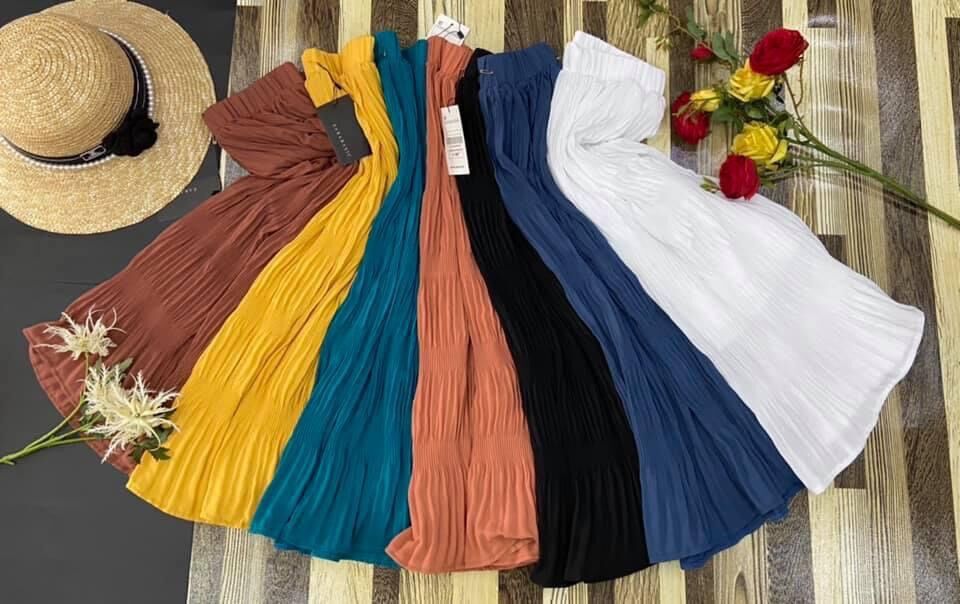 Chân Váy Xếp Ly trơn chuẩn form Hàn Quốc