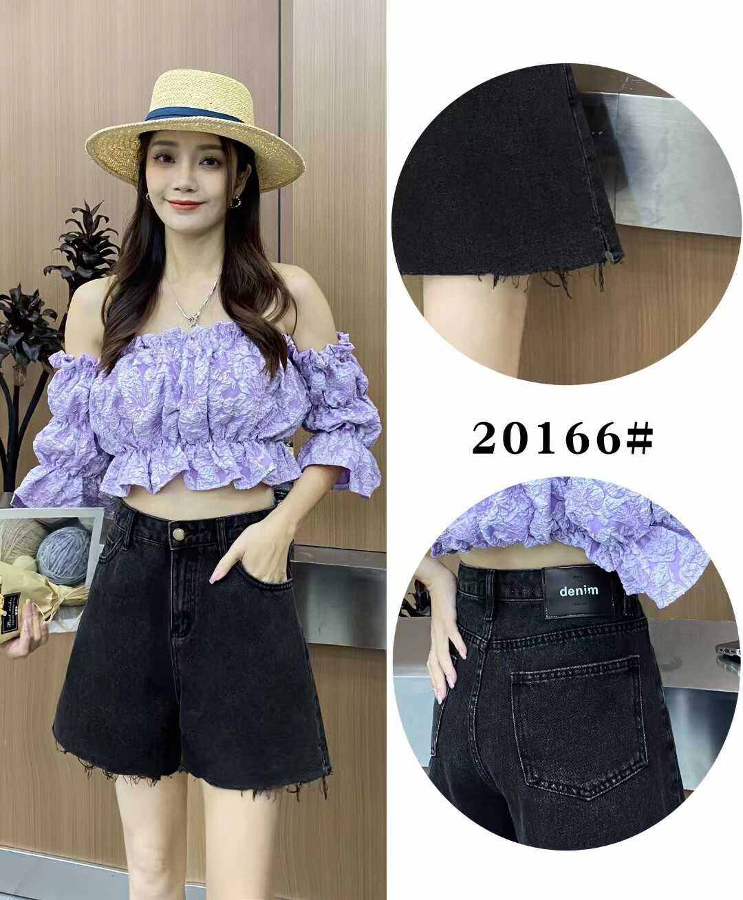 Cangrejos Quần Short Denim Mùa Hè 2024 Basha Châu Âu Phong Cách Hàn Quốc Hợp Thời Trang Không Kéo Edge Đơn Giản Dây Kéo Màu Đen Dành Cho Nữ