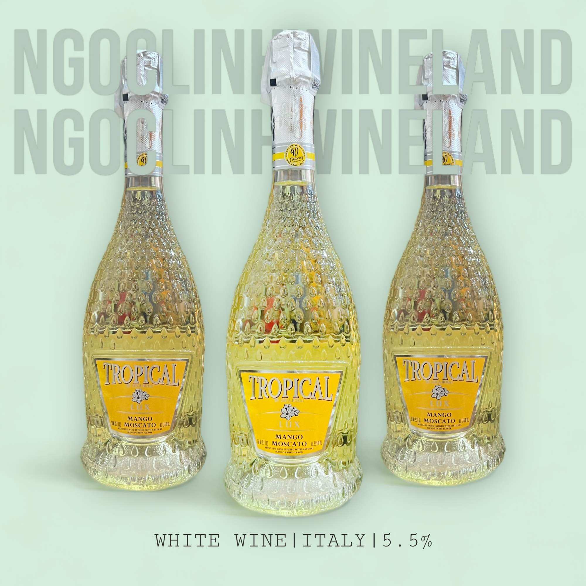 Rượu vang trắng sparkling wine Lux Tropical Mango Moscato Alc 5,5% 750ml