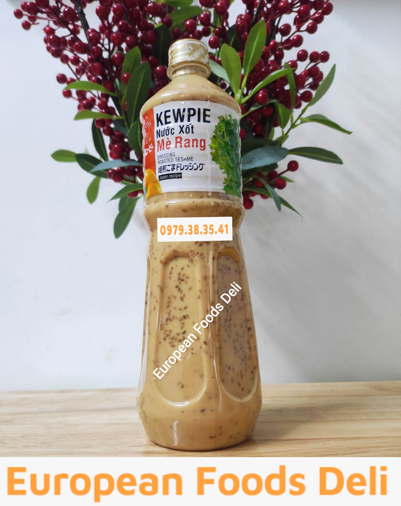 Nước Xốt Mè Rang hiệu Kewpie chai 1 Lít Ăn Salad