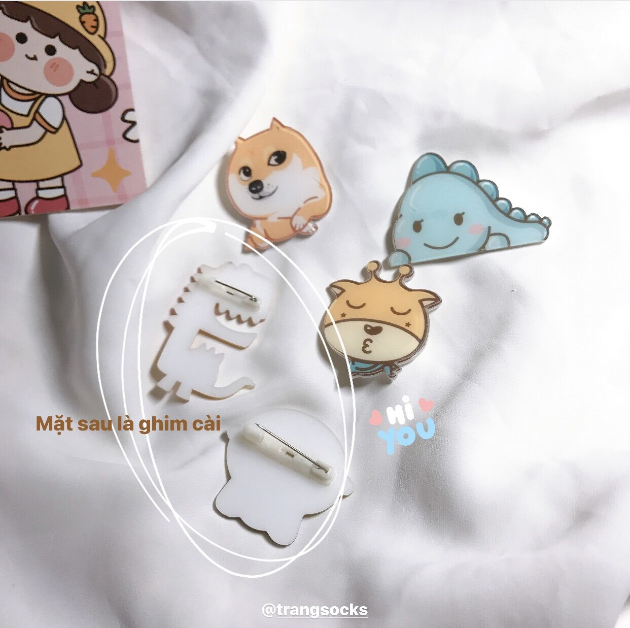 Ghim cài balo cute (P1)