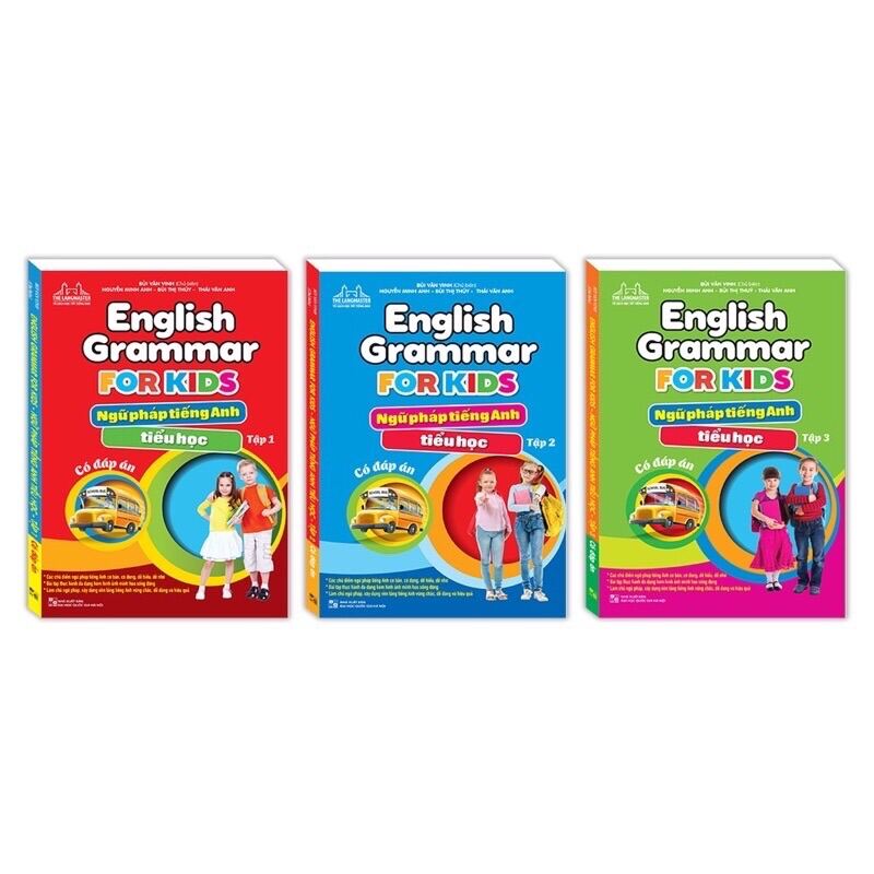 Sách - (Combo 3 tập) English Grammar For Kids - Ngữ Pháp Tiếng Anh Tiểu Học (có đáp án)