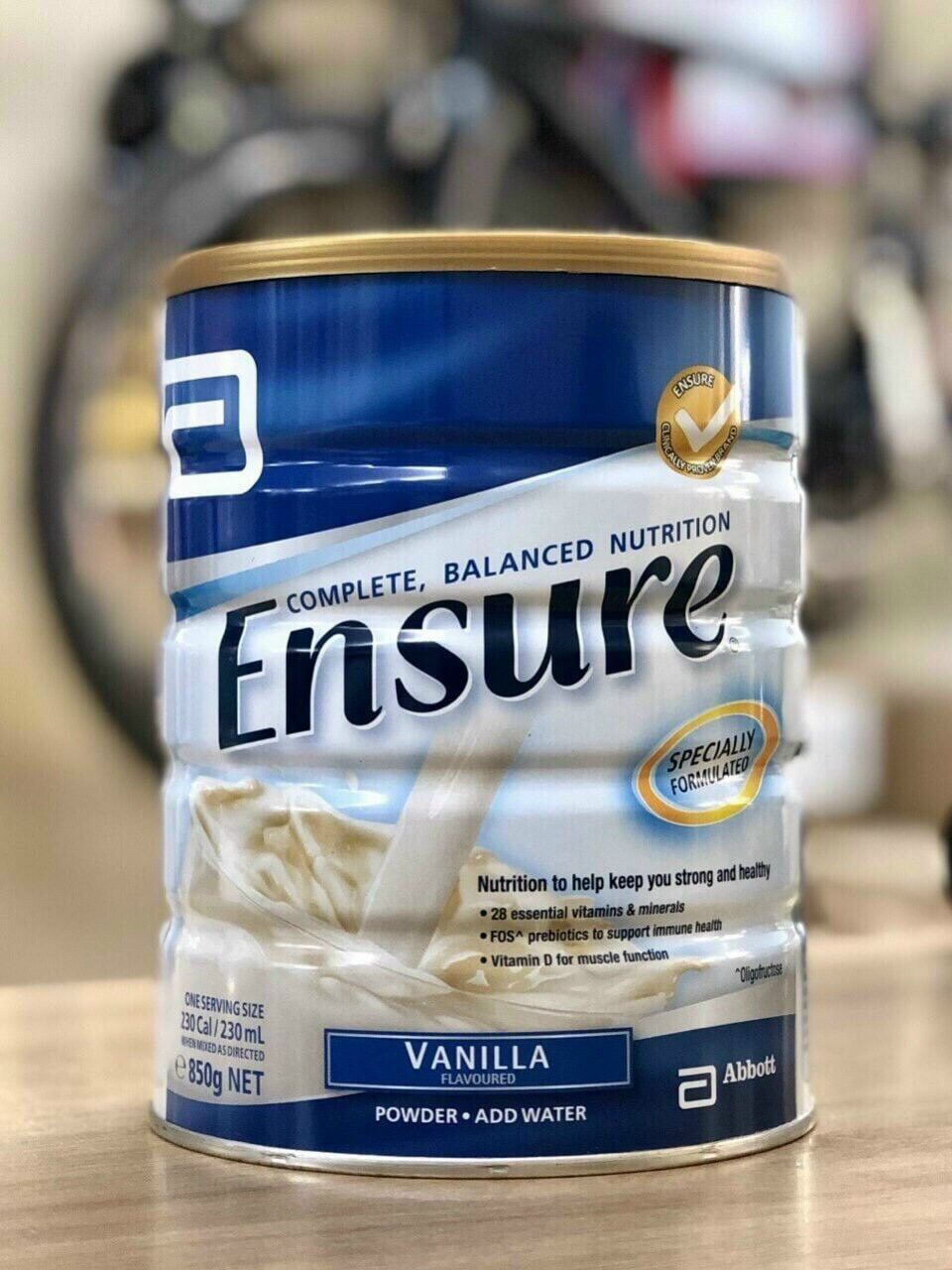 Sữa bột ensure úc vani 850g