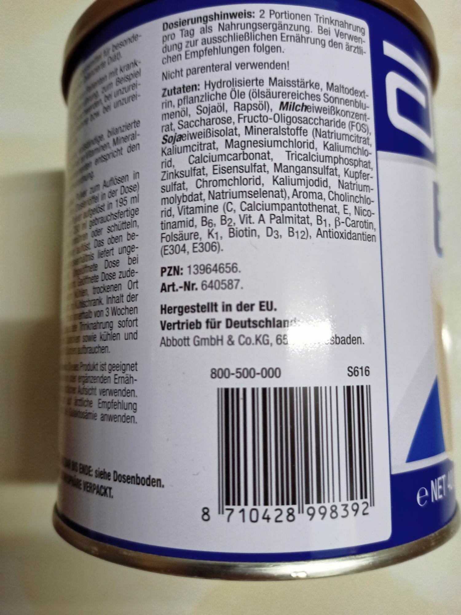) SỮA BỘT ENSURE 400G NỘI ĐỊA ĐỨC