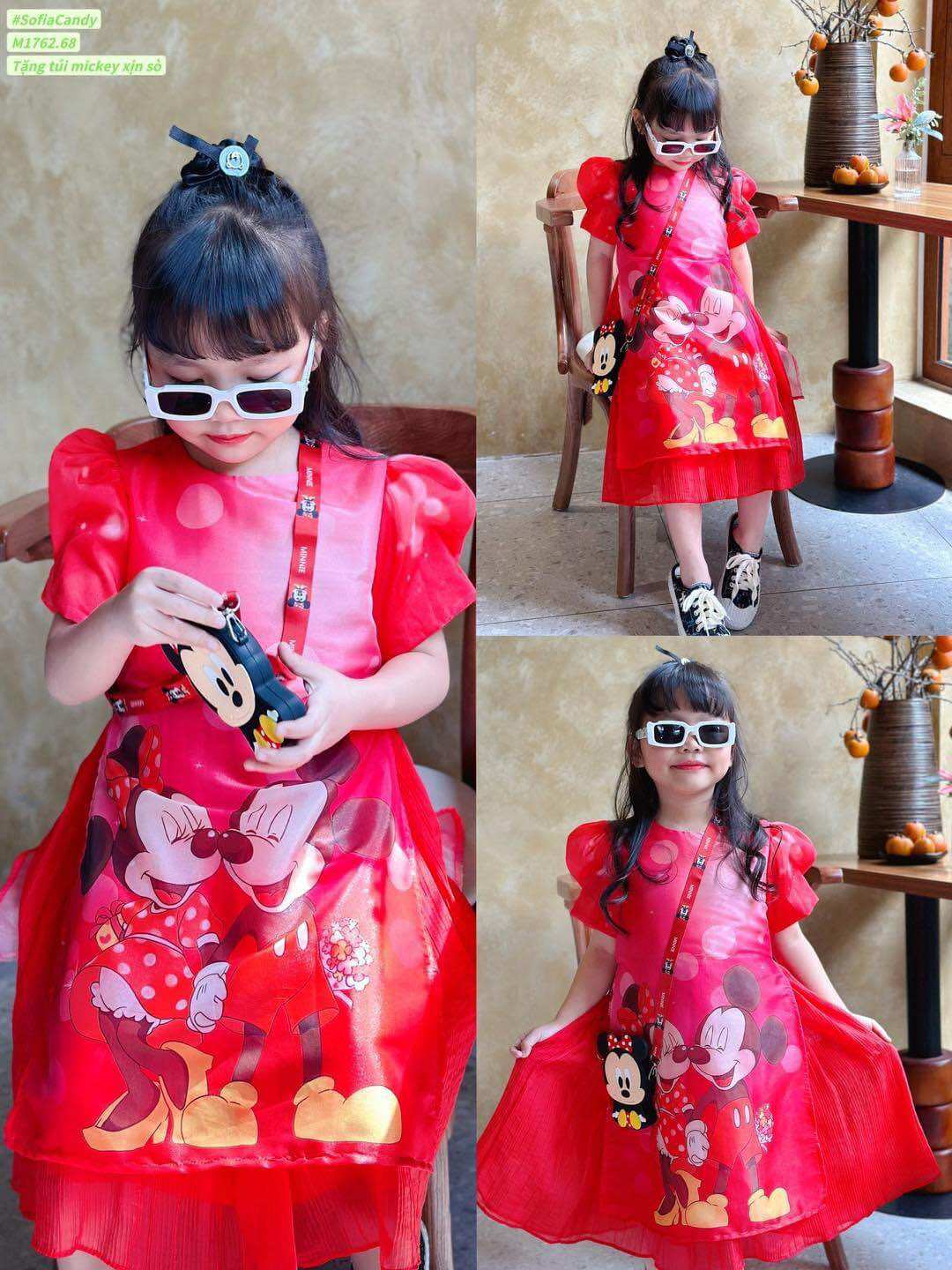 Váy Gấu Dâu Bé Gái 10-42Ki