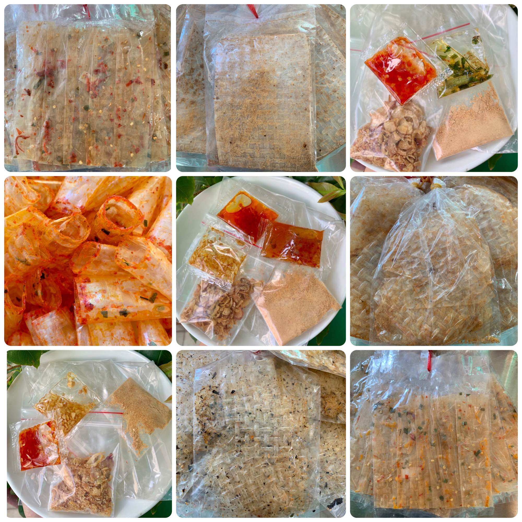 Bánh tráng trộn các loại hành-tỏi-satế-sốt tắc