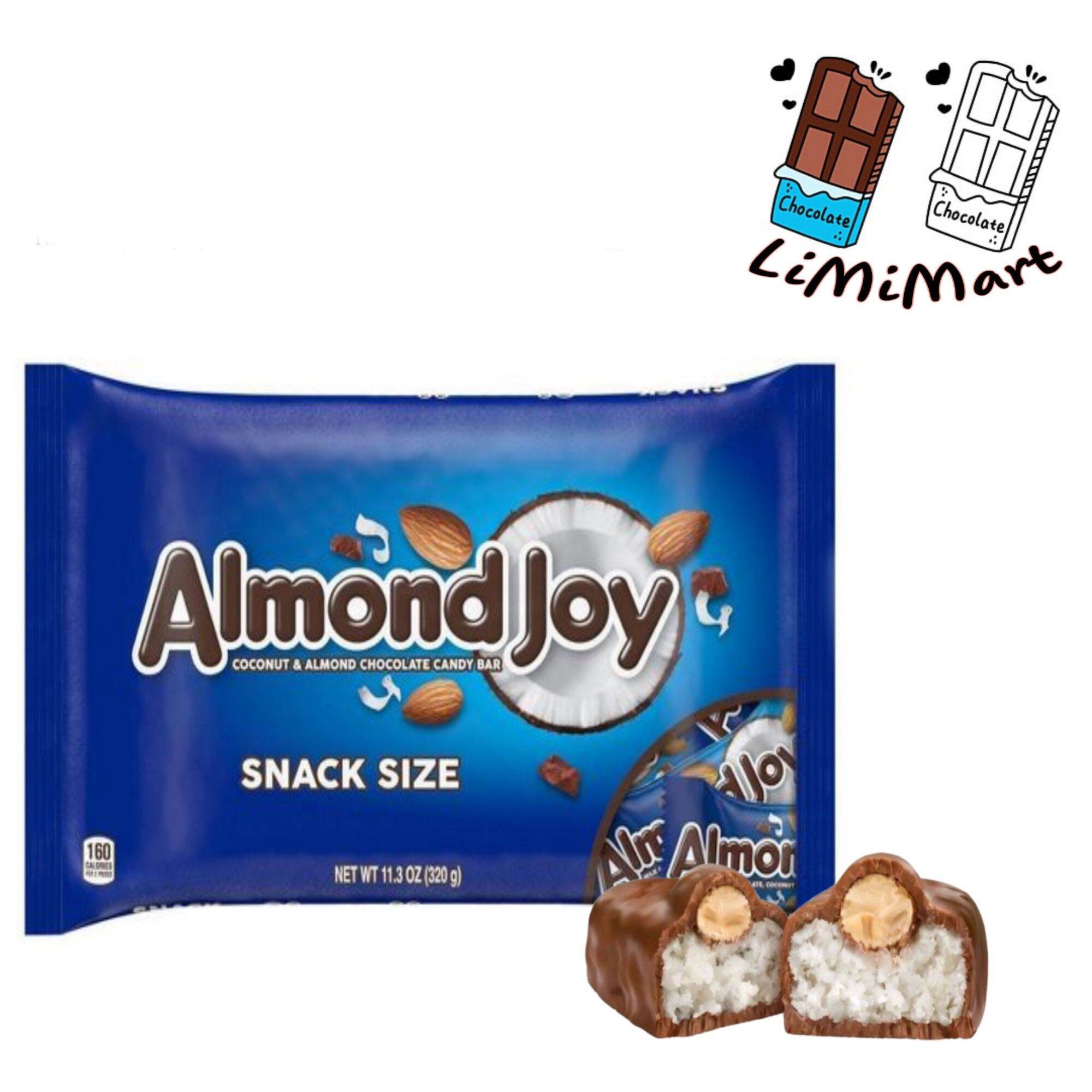 Socola Mỹ dừa nhân hạnh nhân Hershey s Almond Joy túi 320g